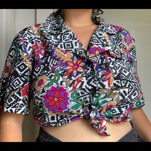 Funky and colorful button down shirt